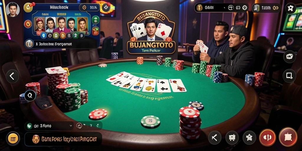 Tampilan gameplay poker yang menarik di BUJANGTOTO.