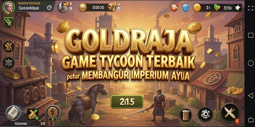 Tampilan gameplay GOLDRAJA dengan desain yang menarik dan interaksi yang dinamis.