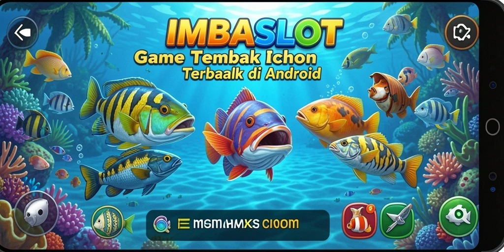 Screenshot gameplay seru dari IMBASLOT yang menampilkan aksi tembak ikan.