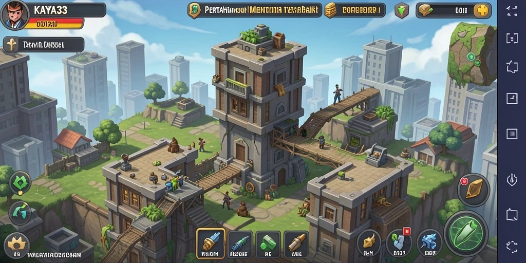 Tampilan menarik dari gameplay <strong>KAYA33</strong> dengan strategi Tower Defense.