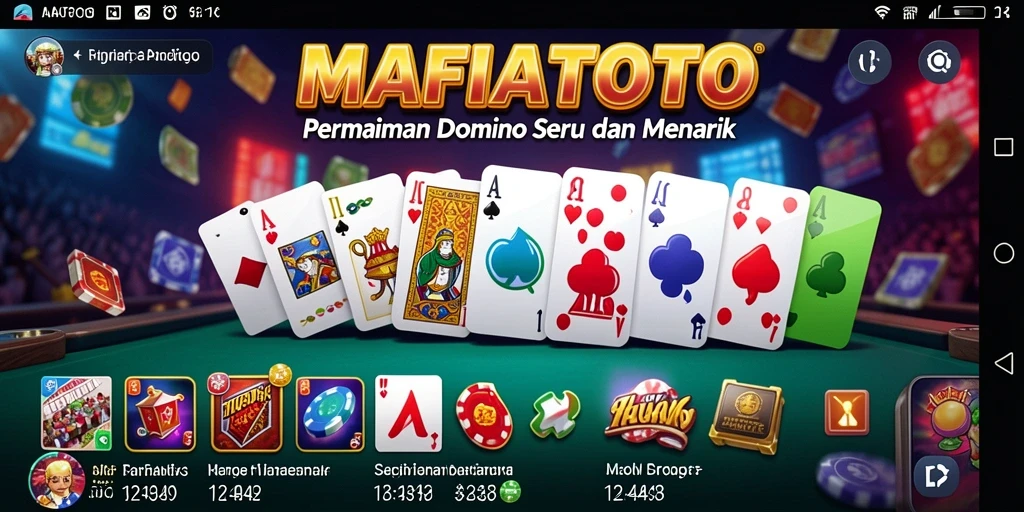 Tampilan permainan Domino yang menegangkan di MAFIATOTO.