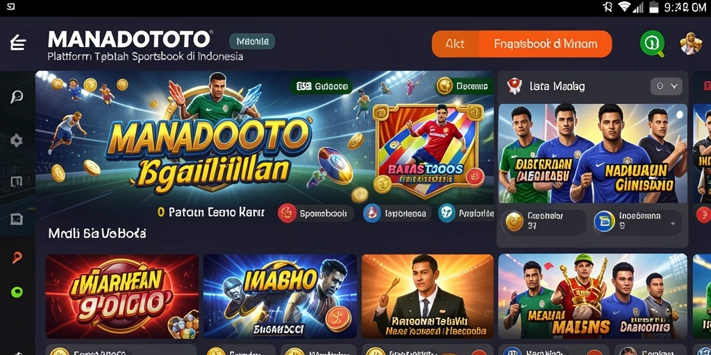 Tampilan menarik dari gameplay Sportsbook di MANADOTOTO.