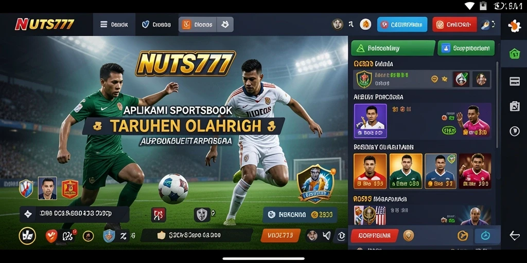 Tampilan antarmuka aplikasi NUTS777 yang menarik dan interaktif.