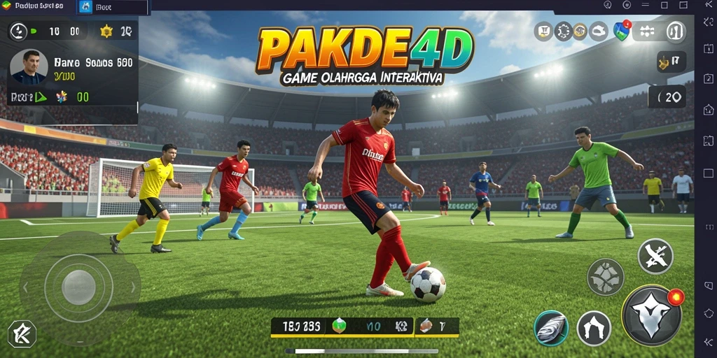 Screenshot gameplay dari PAKDE4D menunjukkan aksi olahraga yang seru.