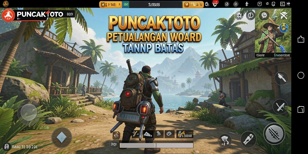 Tampilan gameplay menakjubkan dari PUNCAKTOTO di dunia Open World.