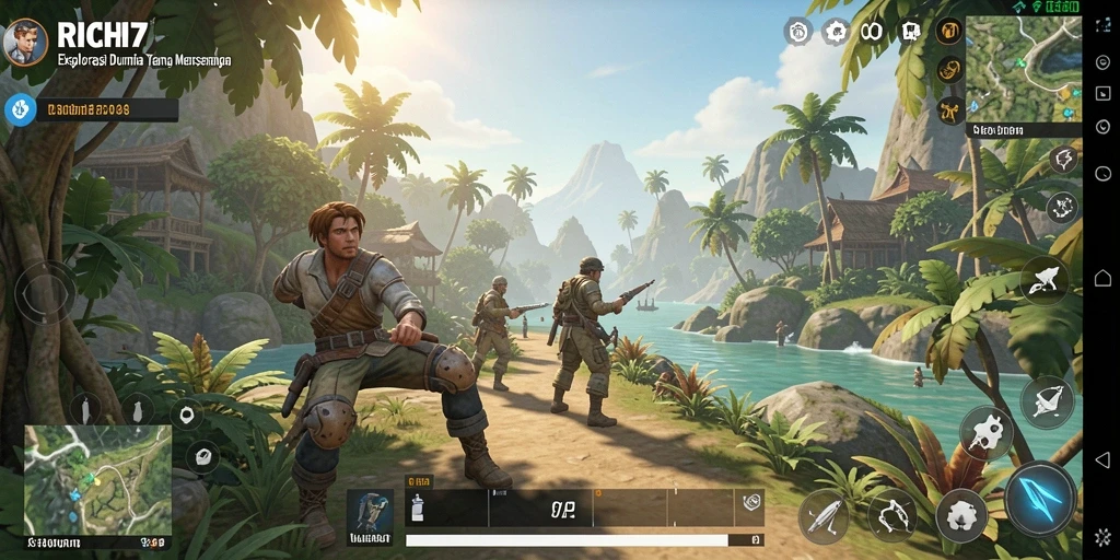 Screenshot RICH7 menampilkan eksplorasi luas dalam gameplay Open World.