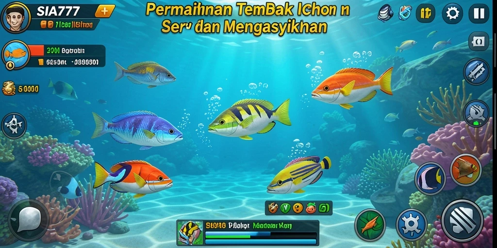 Tampilan gameplay menarik dari SIA777 yang penuh aksi tembak ikan.