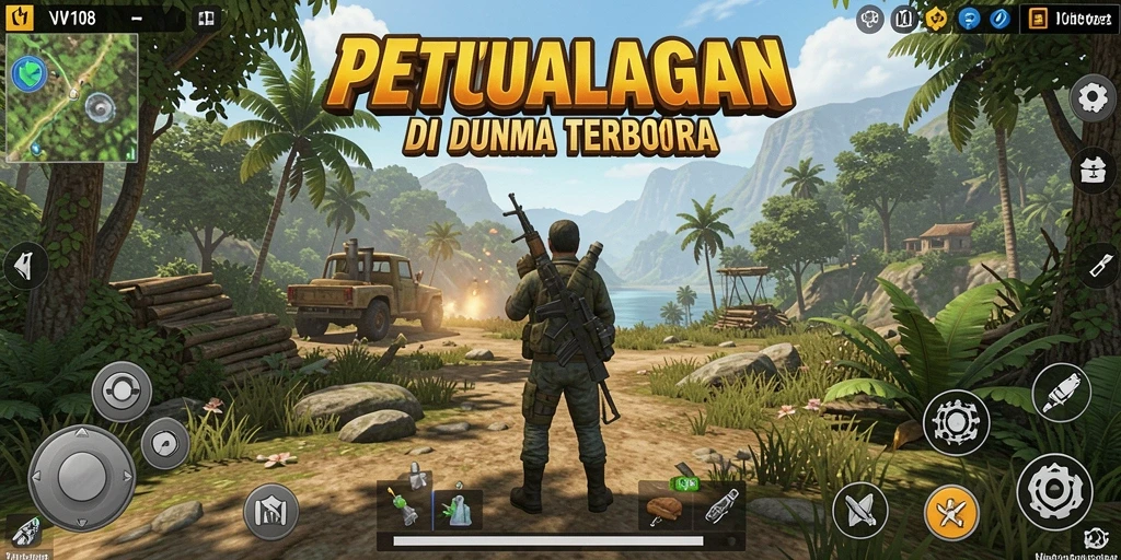 Tampilan gameplay menakjubkan dari VW108 dalam dunia terbuka.